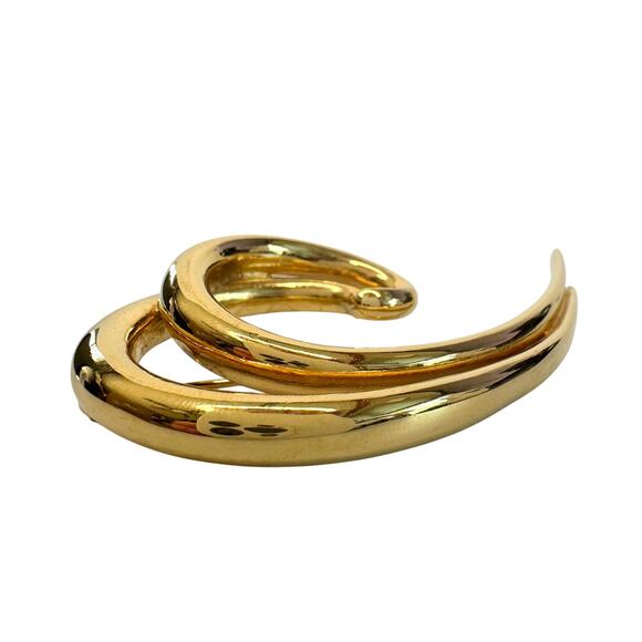 Givenchy Swirl Wave Brooch Pin Gold Plated - Picture 4 of 7